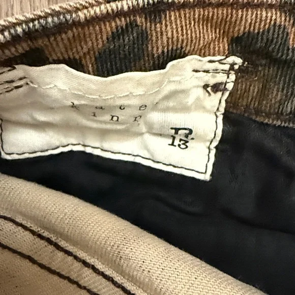R13 Kate skinny Leopard Print Women Jeans 26